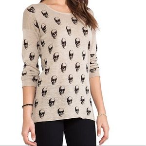 🆕 Skull Cashmere Stone / Black Linen Sweater